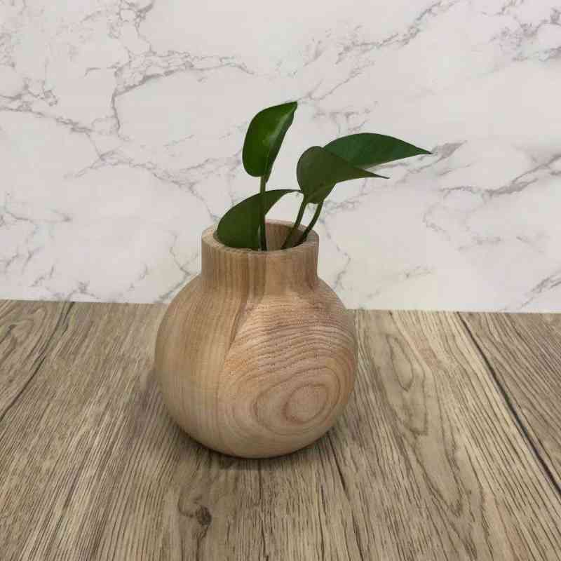 Home Dekorative handgemachte Naturholz-schöne Vase