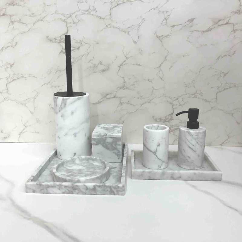 Klassisches echtesnatürliches Marmor-Badezimmer-Zubehör-Set